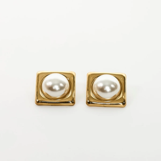 Square Pearl Earrings