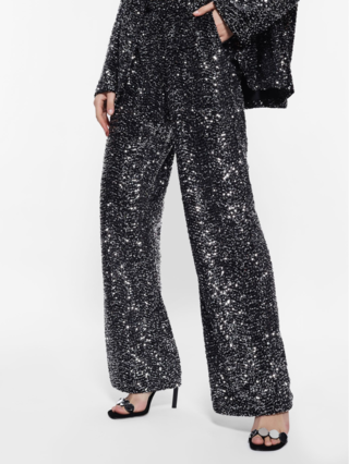 Sequin Flared Trousers